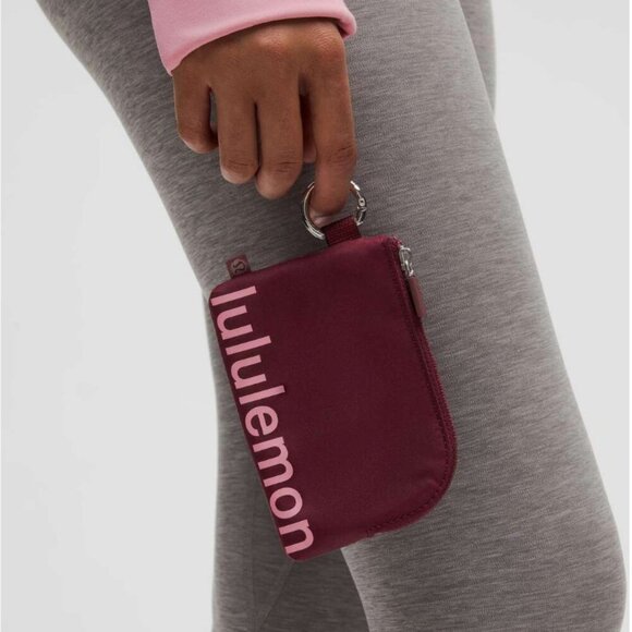 Lululemon Clippable Card Pouch Deep Luxe / Pink Tide (NWT) - Picture 4 of 9